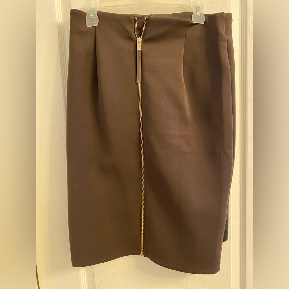 Brown pencil skirt